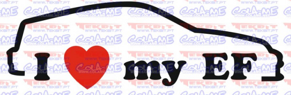 Autocolante - I love my EF