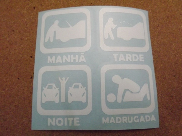 Autocolante - Manhã Tarde Noite Madrugada 2