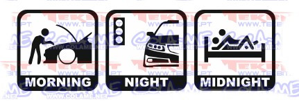 Autocolante - Morning night midnight.