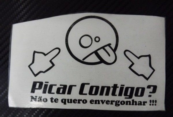 Autocolante - Picar Contigo? Não te quero envergonhar!!!