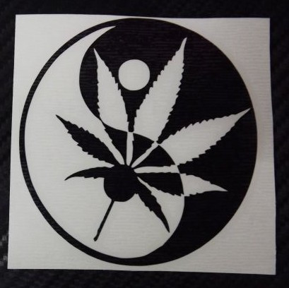 Autocolante - Ying-Yang Cannabis