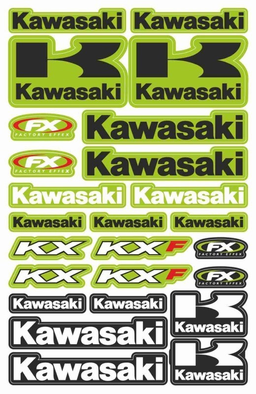 Folha / Pack de Autocolantes - Kawasaki