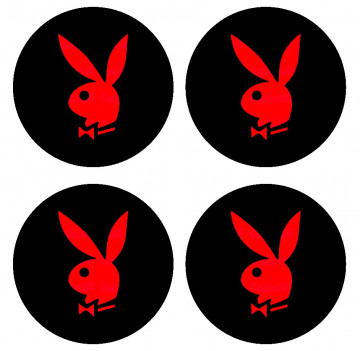 4 Autocolantes Para Centros de Jantes com Playboy