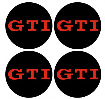 4 Autocolantes Para Centros de Jantes para GTI