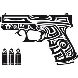 Autocolante - Arma com Ballas