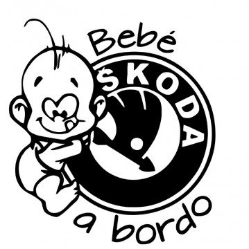 Autocolante - Bebé a bordo - Skoda