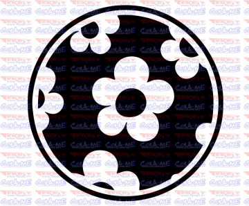 Autocolante - Bola com flores