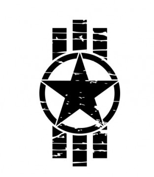 Autocolante com Army Star