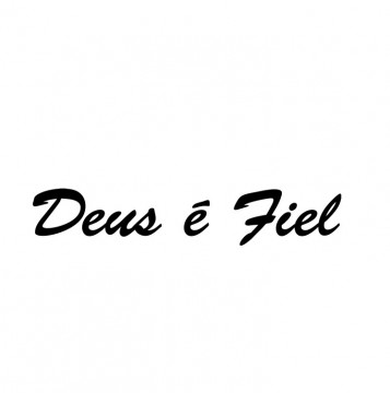 Autocolante com Deus é Fiel