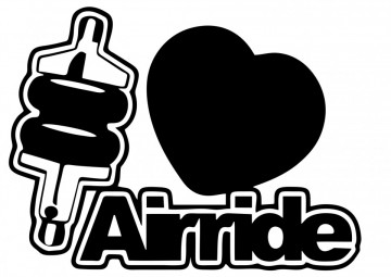Autocolante com I love airride