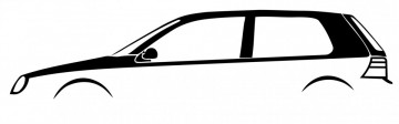 Autocolante com Volkswagen Golf Mk4 3 portas