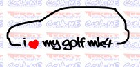 Autocolante - I Love My Golf mk4