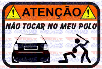 Autocolante Impresso - Não tocar no meu Polo 6N