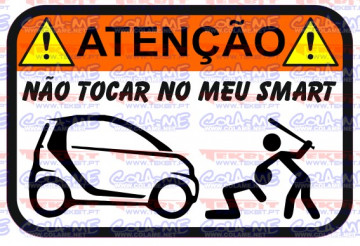 Autocolante Impresso - Não tocar no meu Smart(1)