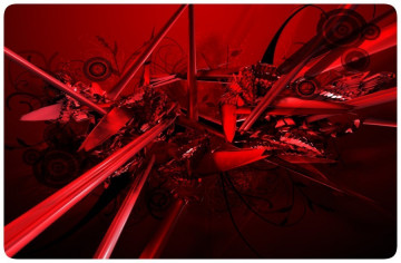 Autocolante para Portátil - Abstracto Vermelho