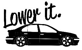 Autocolante para Vw Bora Lower it