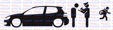 Autocolante - Policia e ladrões - VW Golf 6