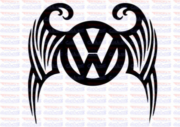 Autocolante -vw asas tribal
