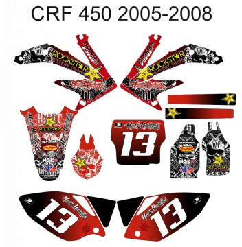 Kit Autocolantes Para Honda crf 450 05-08