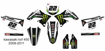Kit Autocolantes Para kawasaki KXF 450 09-11