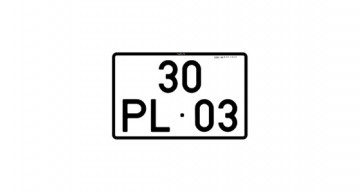 Placa de Matrícula Quadrada Acrílica 17x11.5 - Moto