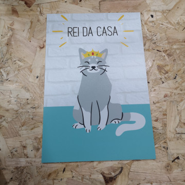 Placa Decorativa em PVC - Rei da casa