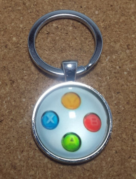 Porta Chaves - Botões estilo comando da Xbox ( Branco )