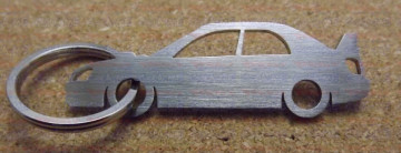 Porta Chaves de inox com silhueta de Subaru Impreza