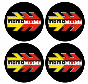 4 Autocolantes Para Centros de Jantes com Momo Corse