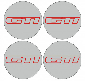 4 Autocolantes Para Centros de Jantes para GTI