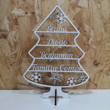 Árvore de Natal em MDF - Com nomes