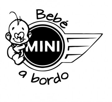 Autocolante - Bebé a bordo para Mini
