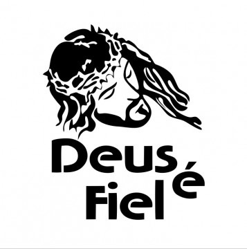 Autocolante com Deus é Fiel