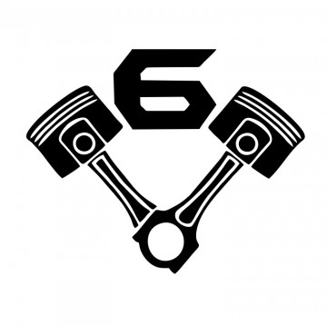 Autocolante com Pistão V6