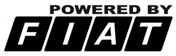 Autocolante com Powered by Fiat