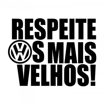 Autocolante com Respeite os mais Velhos VW
