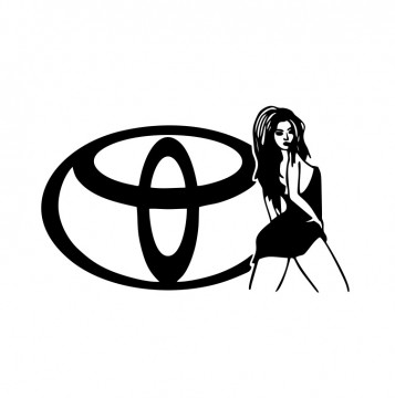 Autocolante com Toyota mulher