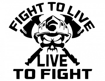 Autocolante - Fight to live live to fight