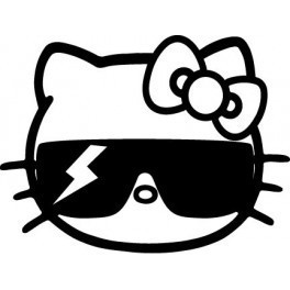 Autocolante - Hello Kitty Lady Gaga