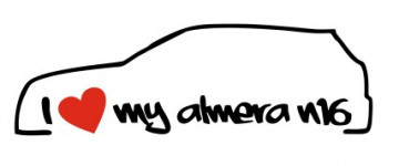 Autocolante - I Love my almera n16