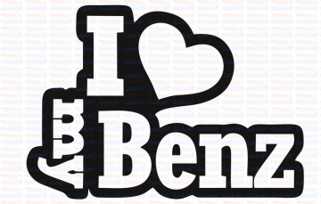 Autocolante - I Love My Mercedes Benz