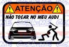 Autocolante Impresso - Não tocar no meu Audi A4 B8 Avant