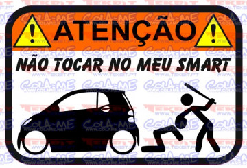 Autocolante Impresso - Não tocar no meu Smart(2)