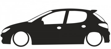 Autocolante para Peugeot 206 5 portas