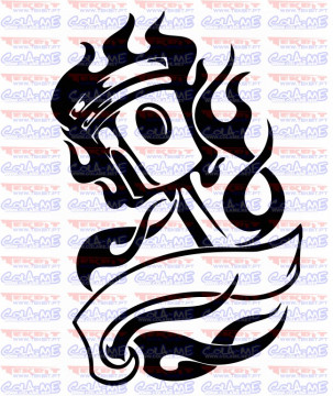 Autocolante - Piston Tribal