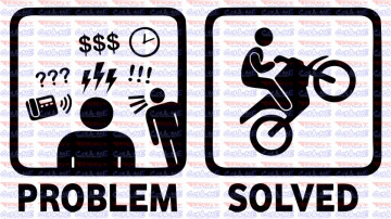 Autocolante - Problem solved bike