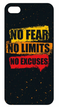 Capa de telemóvel com No Fear No Limits No Excuses