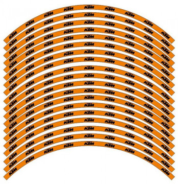Conjunto de faixas para Jantes - KTM Laranja