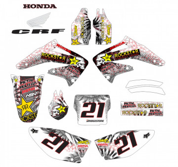 Kit Autocolantes Para Honda CRF 450 02-04