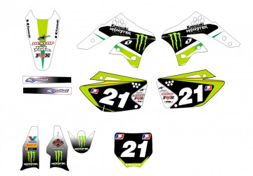 Kit Autocolantes Para Kawasaki KXF 250 06-08